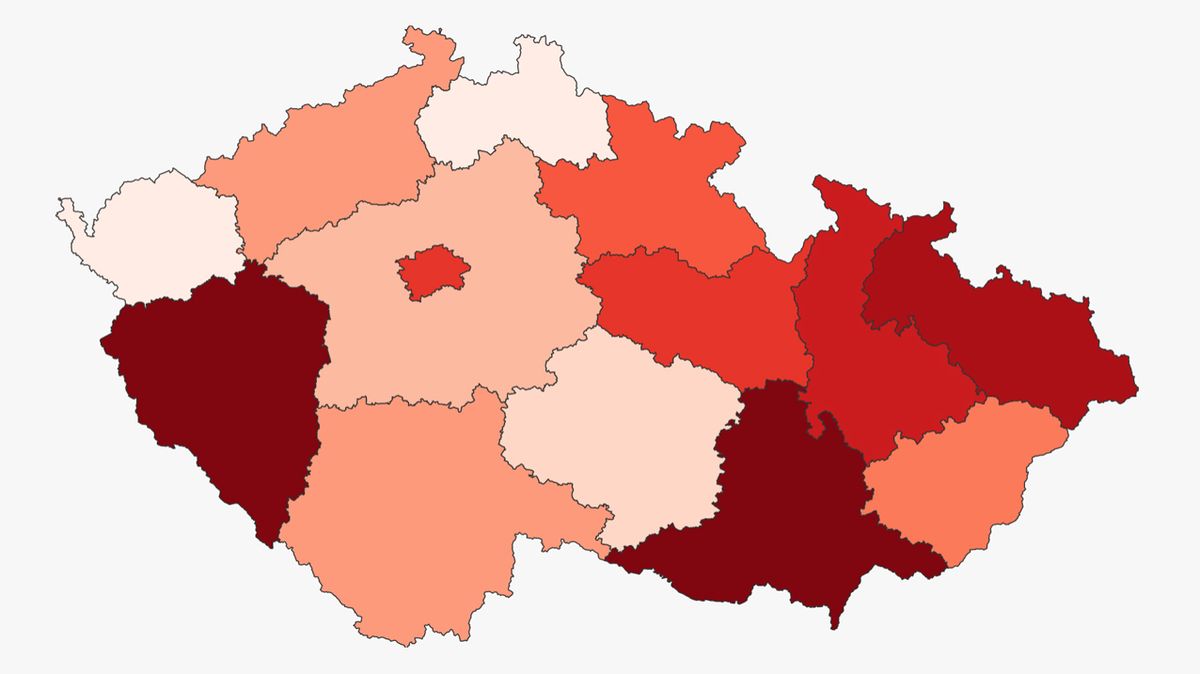 V Česku přibylo 9538 nakažených, o čtvrtinu méně než před týdnem
